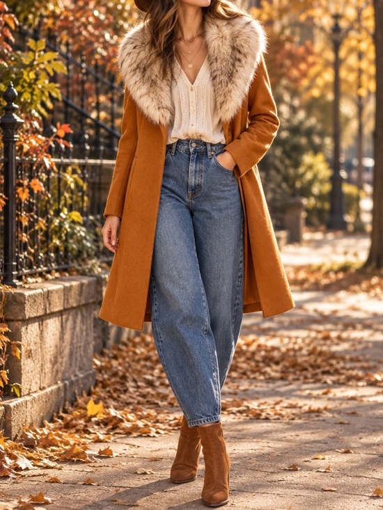 Vintage Jackets & Blazers - Era1960’s Gorgeous Tailored Coat with real fur S-M